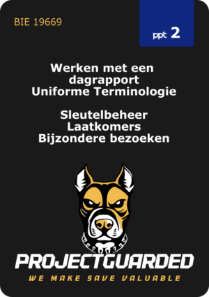 Werken met een dagrapport - Uniforme Terminologie